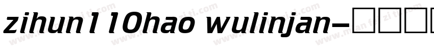 zihun110hao wulinjan字体转换